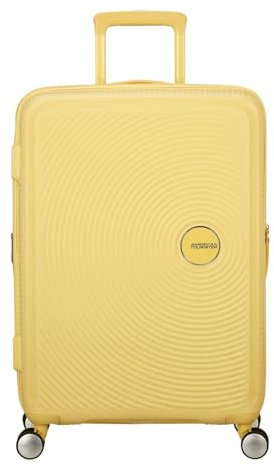 American Tourister Soundbox - Hartschalen-Koffer Mittelgroß, 67 cm - Trolley mit 4 Rollen, TSA-Schloss, erweiterbar & leicht, 71.5/81L, Gelb (Pastel Yellow)