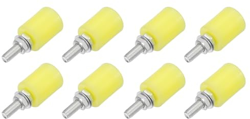 sourcing map 8Pcs Slide Gate Guide Roller, 1.57 Nylon Rollers Gate Support Assembly, Universal Door Pulley Wheels for Sliding Rolling Gate, Electric Door, Beige