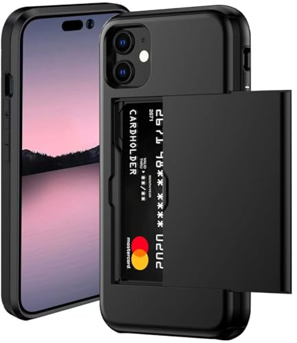 Cesryorsis för iPhone 12 Mini/iPhone 13 Mini fodral med kortfack, silikon TPU mobilskal, ultratunn, mjukt, stötsäkert skyddsfodral, stötdämpande