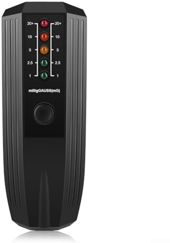 Contatore dosimetro Geiger per rilevare radiazioni elettromagnetiche nocive (nero)