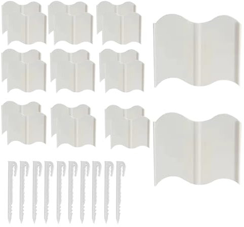 Bordillo Palisado para Césped – Borde Decorativo para Jardín, Caminos, Bordes | Valla de Borde Removible | Barrera para Parterres, Patio, Césped, Entrada y Jardín Trasero