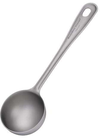iBasingo Cuillère doseuse en titane pour café (15 ml/1 cuillère à soupe) - Cuillère à café de qualité supérieure pour café moulu et grains - Idéale pour le thé, le sucre, la crème glacée et le dessert