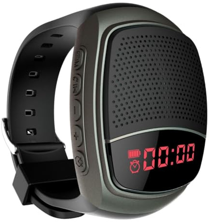 Cvoepobey B90 Altoparlante Bluetooth da Polso con Radio FM per Gli Appassionati di Sport, Altoparlante Portatile Indossabile, Nero