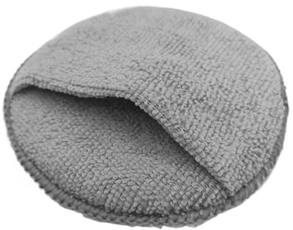 Almohadillas aplicadoras para el cuidado del coche, almohadilla aplicadora de pulido, esponja de pulido de fibra fina con bolsa de 12 cm para el cuidado del de la motocicleta, conservación de