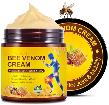 Joint & Muscle Comfort Cream 120g– Bee Venom Cream,Non-Greasy Balm for Knees, Back, Neck & Feet