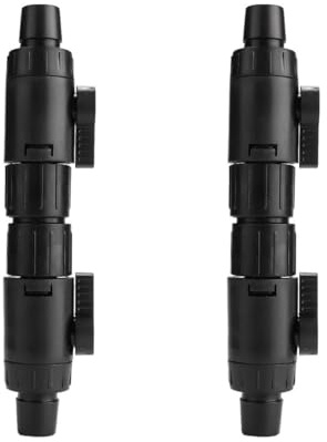 Gutol Lot de 2 raccords de tuyau d'aquarium avec vanne de régulation du débit d'eau (12 mm) et poignée à dégagement rapide.