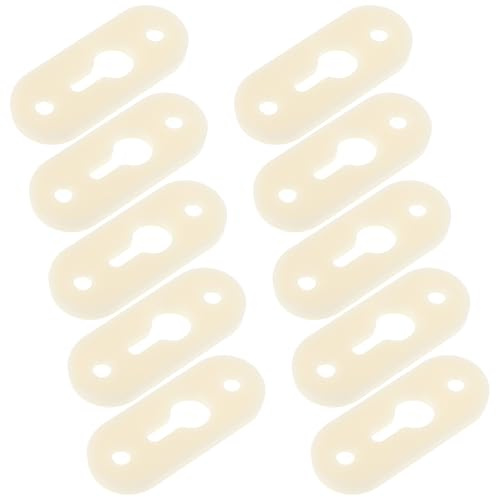 Homoyoyo 10pcs Abs Plastic Keyhole Hangers Corner Braces 90 Degree L-Shaped Shelf Support Brackets for Cabinets Furniture Picture Frame Mirror Hanging