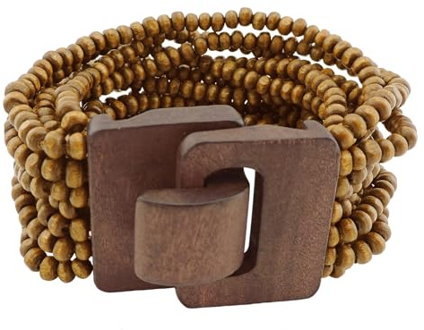 Coiris Multi Layers Seed Beads Wide Bangle Strand Bracelet for Women (BR1167)… (BR1199)