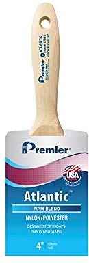 Premier 17355 Atlantic Beavertail Varnish Wall Paint Brush, 4 Inch