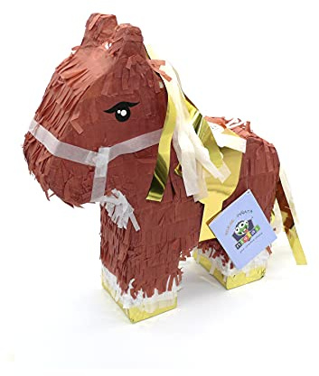 Nislai® Pentolaccia Cavallo piñata | Ideale per Feste di Compleanno | Matrimoni | Addio al Nubilato o per Suonare la piñata | Dimensioni ca. 43x33x10 cm