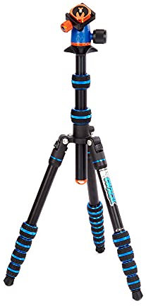 3 Legged Thing Punks Corey 2.0 Magnesium Alloy Ultra-Compact Travel Tripod - Adjustable, Multi-use Camera Tripod with Three Detachable Legs (COREYBLUE2.0)