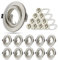 Unikcst 10er LED Einbaustrahler GU10 Set, 76-90mm Einbauleuchten Schwenkbar Rund Einbauspots Edelstahl- Durchmesser 98mm