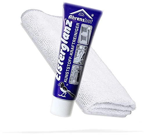 detailmate Kunststoffreiniger Bundle mit 40 ml Tube | Elsterglanz Kunststoff Kraftreiniger + detailmate Premium Microfasertuch | Reinigt, poliert und konserviert Kunststoff-Oberflächen