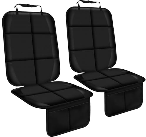 Gowhalle Car Seat Protector, 600D oxford Car Seat Cover | Non-Slip Rubber Padded Backing Seat Protector for Child Seats, Waterproof, Thickest Padding, No Imprint
