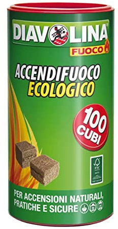 Mondo Viro Allumez feu naturel et écologique pour cheminées poêles et barbuecue (100 Cubes)