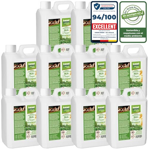 KieselGreen Bioethanolo 50 litri con Fragranza per Caminetto a Etanolo – Bio-etanolo profumato per Ambienti, molte Fragranze - Profumo per Caminetto a bioetanolo da Interno o da Tavolo WA50