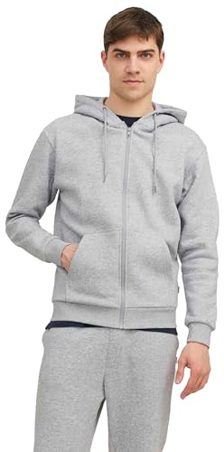 BRAND KRUZE Mens Tracksuit Set Long Sleeve Zip Up Hoodie and Casual Cotton Regular Fit Joggers Set KZMS140 TRACKSUIT GREY M