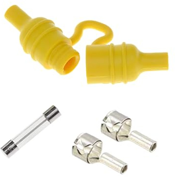 Marine Inline Tube Fuse Holder - Protezione del circuito elettrico a vite a soffio veloce per barca, camper, camion, auto, pacchetto di 10