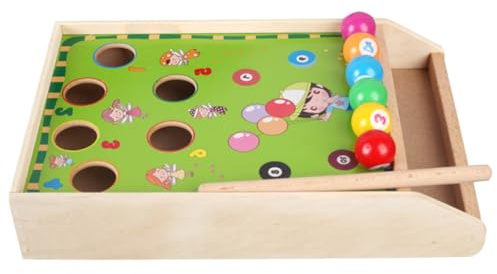Toyvian Mini Pool Table for Interactive Desktop Billiards with Balls and Cues Portable Mini Snooker Game Kit for Preschool Family Play and Travel