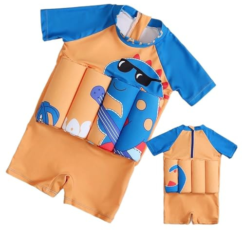 Traje flotante para niños, chaqueta flotante a prueba de salpicaduras de dinosaurio