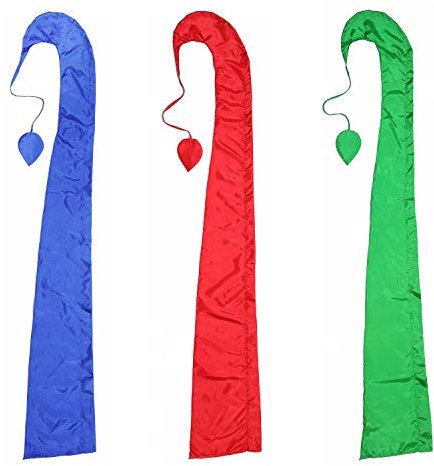 Pink Pineapple Festival Fahnen Stoff: Set von 3 Fahnenstoff aus bunter Fallschirmseide zirka 2 Meter hoch Fahnenmasten für Rundbogenfahne nicht enthalten Garten Fahnen (Rot, grün, blau)