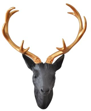 Wanddeko Hirschkopf, veredelt mit Goldpigment - ein besonderes Geschenk