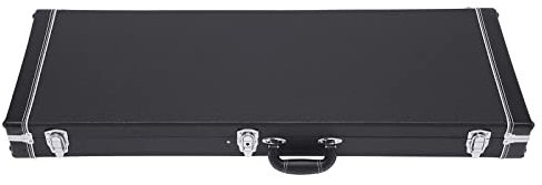 KOLHGNSE E-Gitarre Hartschalenkoffer, Abschließbar Rechteckig E-Gitarren Case Box E-Gitarrenkoffer mit Schlüssel Guitar Case für Standard E-Gitarre (Schwarz)