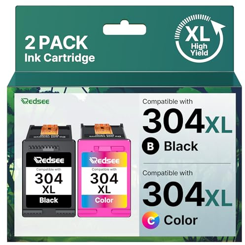 304XL Cartuchos de Tinta Remanufacturado para HP 304 XL Negro Compatible con 304XL para HP Envy 5010 5020 5030 5032 Deskjet 2630 2632 2633 2634 3700 3720 3730 3750 3760 3762 3764(Negro y Color)
