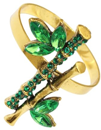 HEATSHAKING Portatovaglioli Raffinato e Versatile Anelli Creativi in Lega con Dettagli in Strass con Presa Sicura per Matrimoni e Banchetti in Hotel