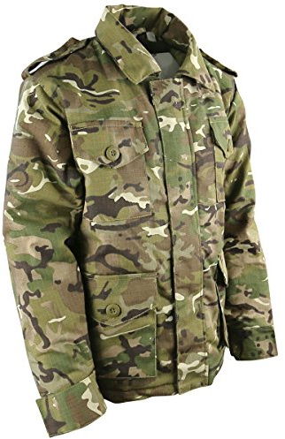 Kombat UK Enfants Safari Veste pour Homme, Enfant, Safari, British Terrain Pattern, 12-13 Ans