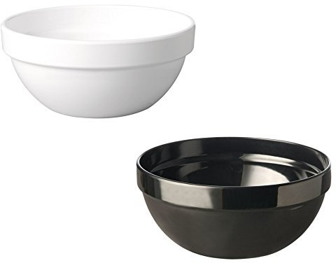 'Rigida, serie Casual Maxi, in melamina, impilabile e lavabile in lavastoviglie, in bianco o nero/Ø 10, 12, 14, 20 o 23 cm | Sun, Melamina, bianco, A3 - Ø 14 cm