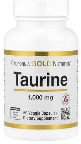 California Gold Nutrition Taurine, 1,000 mg, 60 Veggie Capsules