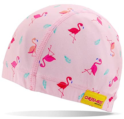 Cheekaaboo Kids Swim Cap | Soft Stretch Spandex Quick-Dry Fabric | Comfortable Toddler Swimming Cap for Boys & Girls 2-8 Years