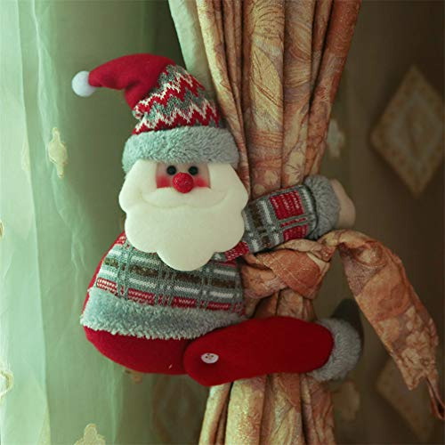1 Pc De Noël Rideau Boucle Santa Bonhomme De Neige Elk Rideau Embrasse Fenêtre Écrans Holdback Décor