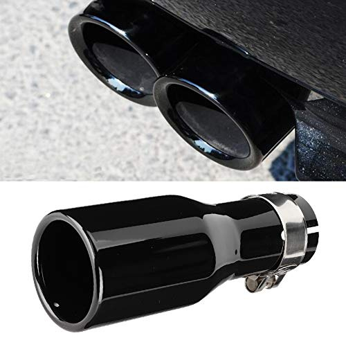 Garniture de tuyau d'¨¦chappement universel de tuyau d'¨¦chappement de voiture gorge de queue embouts de silencieux en acier inoxydable garniture d'¨¦chappement avec pince 54-76-200mm
