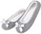 MIXIN Womens Ballerina Slippers Lightweight House Shoes with Memory Foam Grey UK 4
