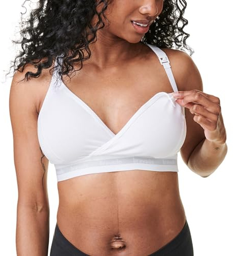 BRAVADO! DESIGNS Sujetador de Lactancia sostenible Original, Blanco, M para Mujer