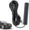 Antenne Autoradio, Antenne Voiture FM Adhésive Universelle pour Voiture, Camion, Jeep, Compatible FM Radio, Amplificateur HD, Lecteur, avec Adaptateur Fiche DIN, Montage sur Pare-Brise, Câble de 5m