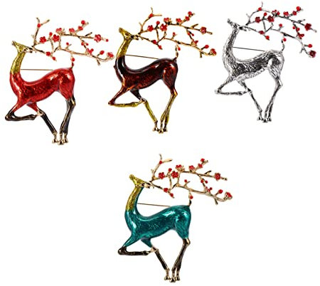 VALICLUD Süße Brosche Pin Frauen 4 Stücke Legierung Brust Hirsch Brosche Für Boutonniere