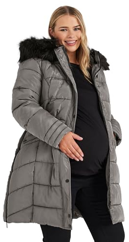 Yours Bump It Up Maternity Curve Zip Side Puffer Coat - Women's - Plus Size Curve