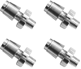 Set de 4 Tornillos Reguladores de Ajuste de Palanca de Freno M7 de 7mm para Bicicletas de Montaña, Carretera y MTB,Ajustadores de Cable de Freno de la Bicicleta Conector de Engranaje Regulador