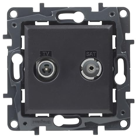 Legrand 398320 – TV R/SAT Socket for Flush-Mounted Installation Niloé Step Series Anthracite