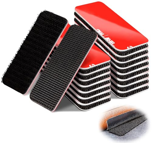 10 Pairs 3M VHB Velcro Tape Self Adhesive, HAVIRI Heavy Duty Sticky Velcro Strips 8 X 3cm Waterproof Double Sided Tape Hook and Loop Strips for Home Car Outdoor Wood
