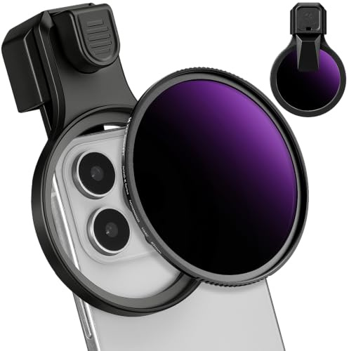 K&F CONCEPT Filtro ND1000000 67 mm con Clip Universal para Móvil iPhone