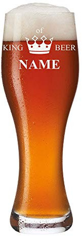 polar-effekt Leonardo - Vaso de Cerveza de Trigo con Grabado King of Beer