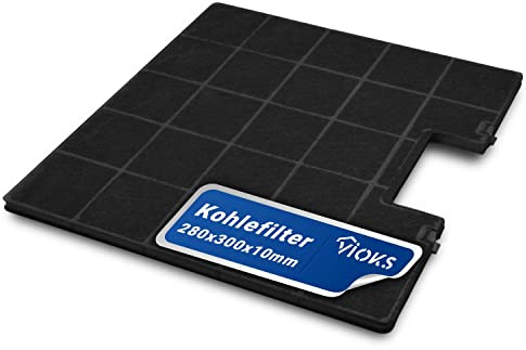 VIOKS köksfläktfilter, cirkulerande luft, kol, 300 x 280 mm, ersättning för Gorenje-filter 180177, 322147 – luktfilter/aktivt kolfilter för spisfläkt