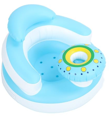 Seggiolino Gonfiabile per Bambini, Seggiolino da Pavimento per Neonati Seggiolone per Bambini Seggiolino Pieghevole per Bambini Sedia da Bagno Comodo Seggiolino per Bambini in