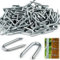 350 Piezas Grapas Pequeños Clavos Grapa Valla Grapas para Coronas Floristería Suministros Galvanizado U Gancho Clavo para Madera Grapas de Acero para la Fijación Fijación para Valla de Jardín