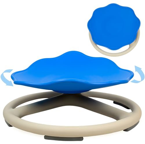 KOAWSFEID Chaise rotative pour autisme – Base antirouille améliorée, équipement sensoriel d'autisme, chaise pivotante pour autisme – Jouets sensoriels pour autisme (bleu roi)