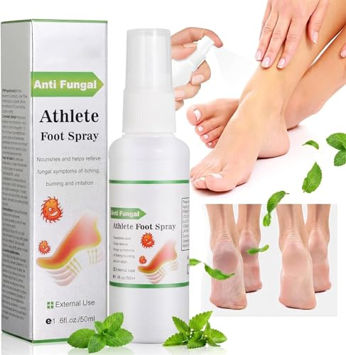 Fotspray för idrottare, fotdeo antiperspirant, idrottare fotspray, mycket torra fötter, för alla hudtyper, för torra, spruckna hälar (50 ml)